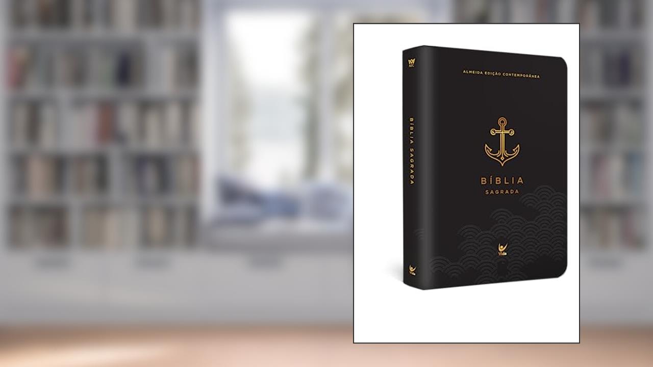 Capa de Bíblia aec Letra Gigante pu Preta âncora, do autor Editora Vida