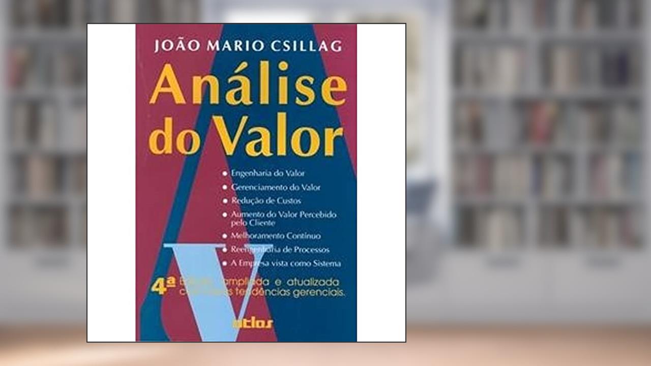 Capa de Análise Do Valor, do autor João Mário Csillag