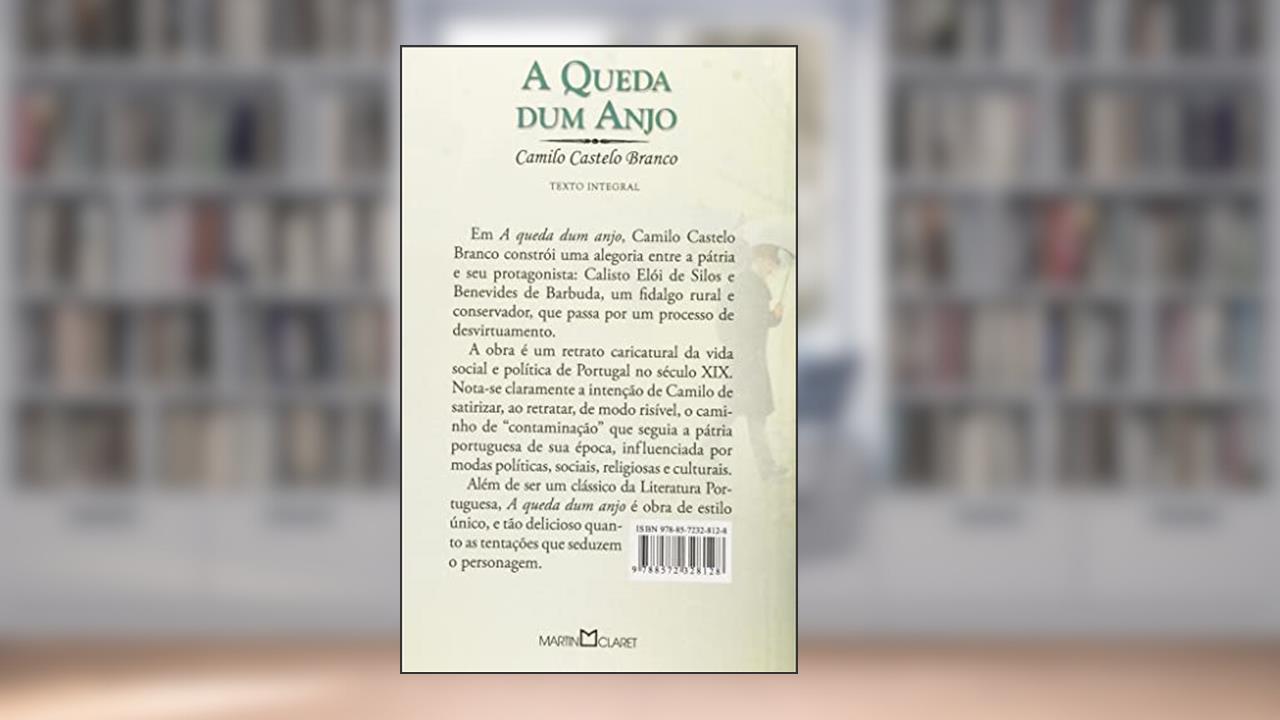 A Queda Dum Anjo, do autor Camilo Castelo Branco