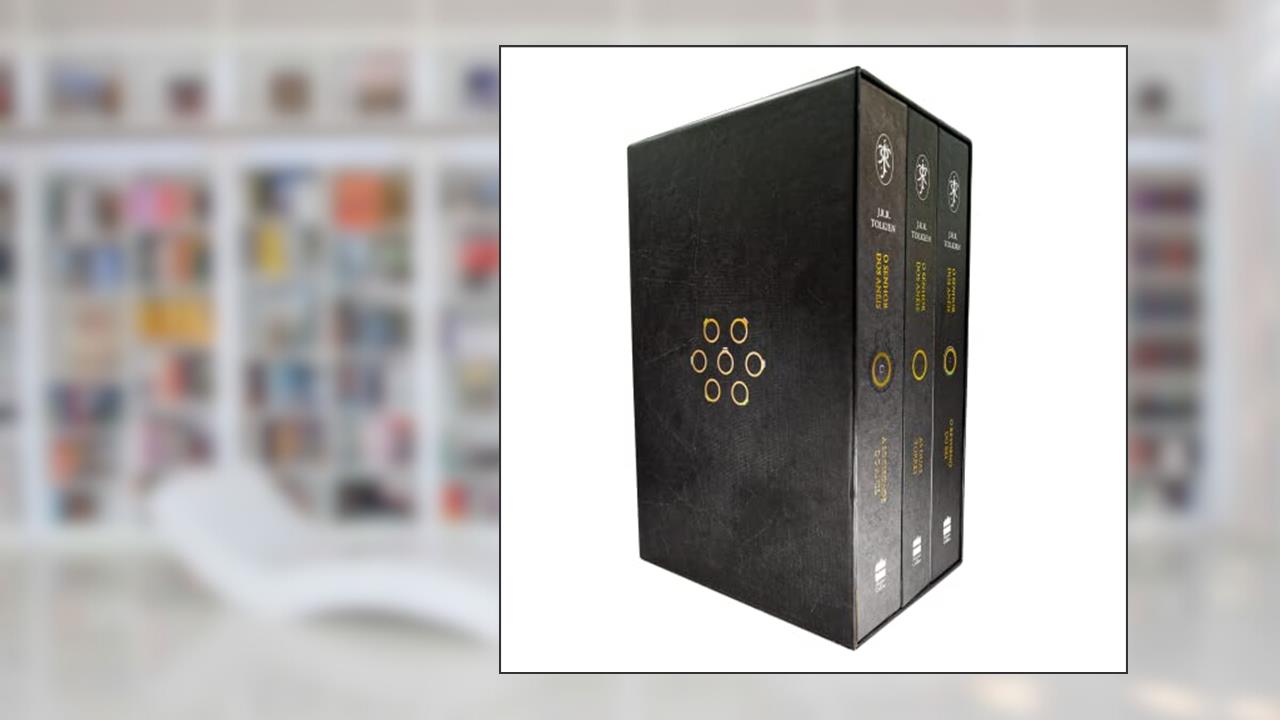 Capa de Box Trilogia O Senhor dos Anéis, do autor J.R.R. Tolkien