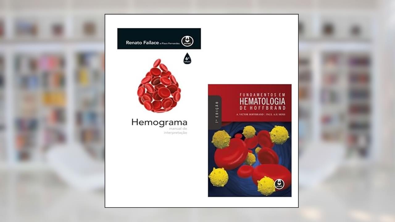Capa de KIT2 LIVROS: FUNDAMENTOS EM HEMATOLOGIA DE HOFFBRAND + HEMOGRAMA, do autor DIVERSOS AUTORES