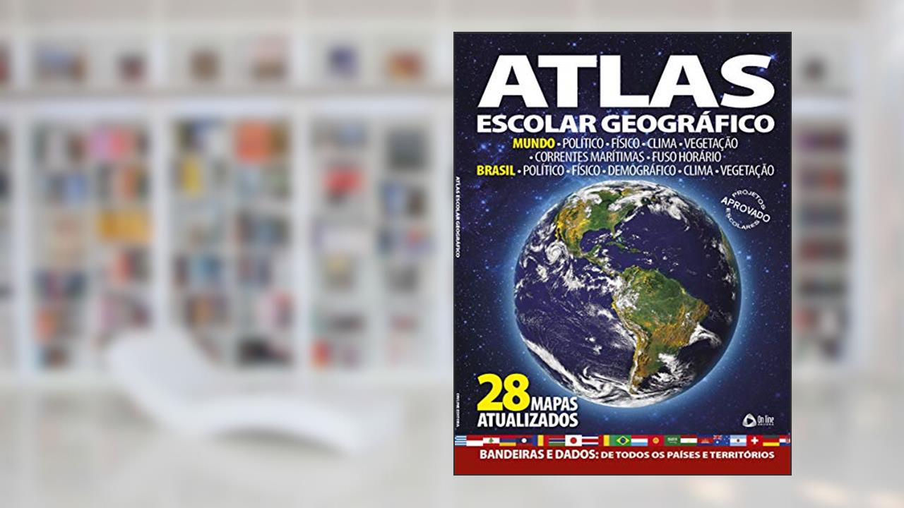 Capa de Atlas escolar geográfico, do autor On Line Editora