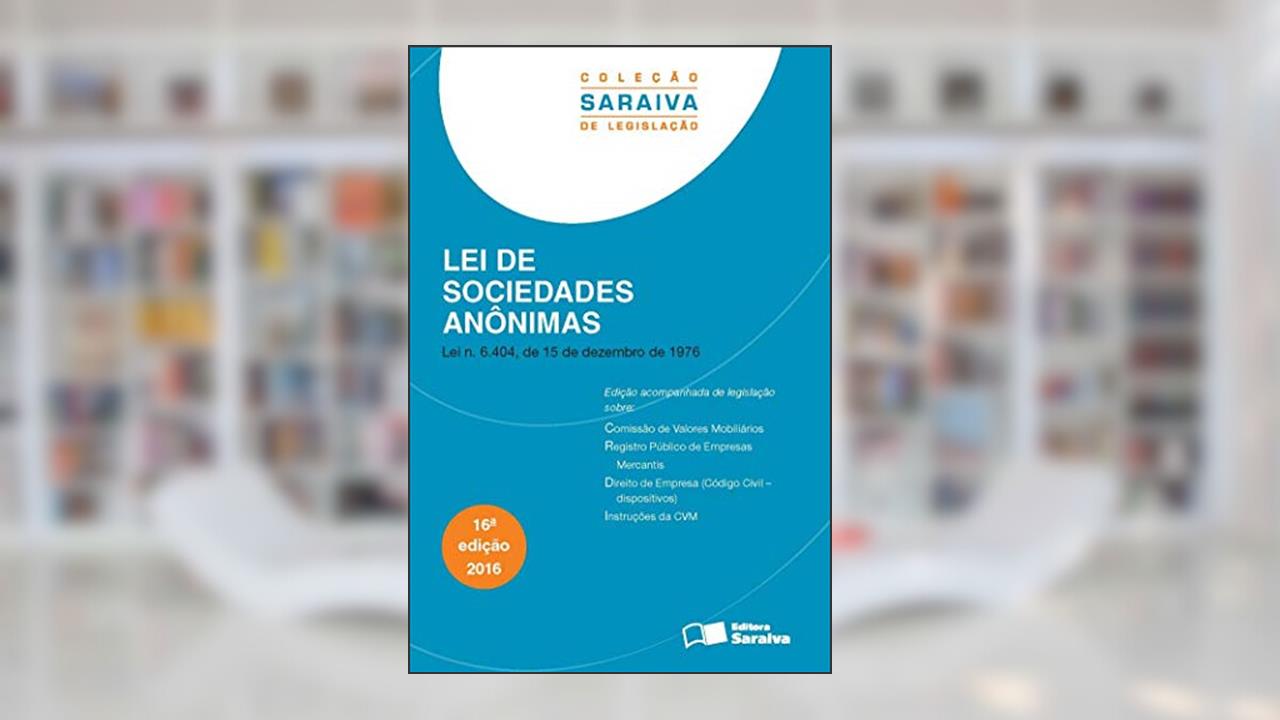 Capa de Lei de sociedades anônimas, do autor Editora Saraiva