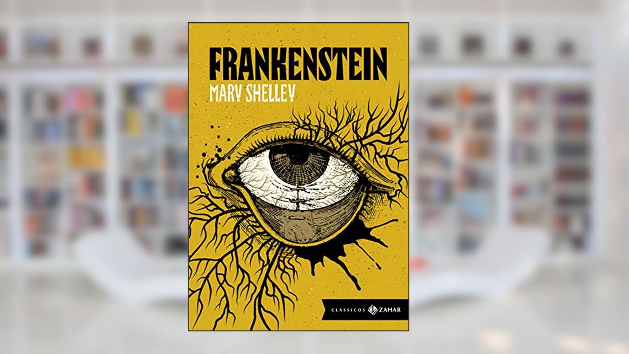 Capa de Frankenstein: edição bolso de luxo: Ou O Prometeu moderno, do autor Mary Shelley
