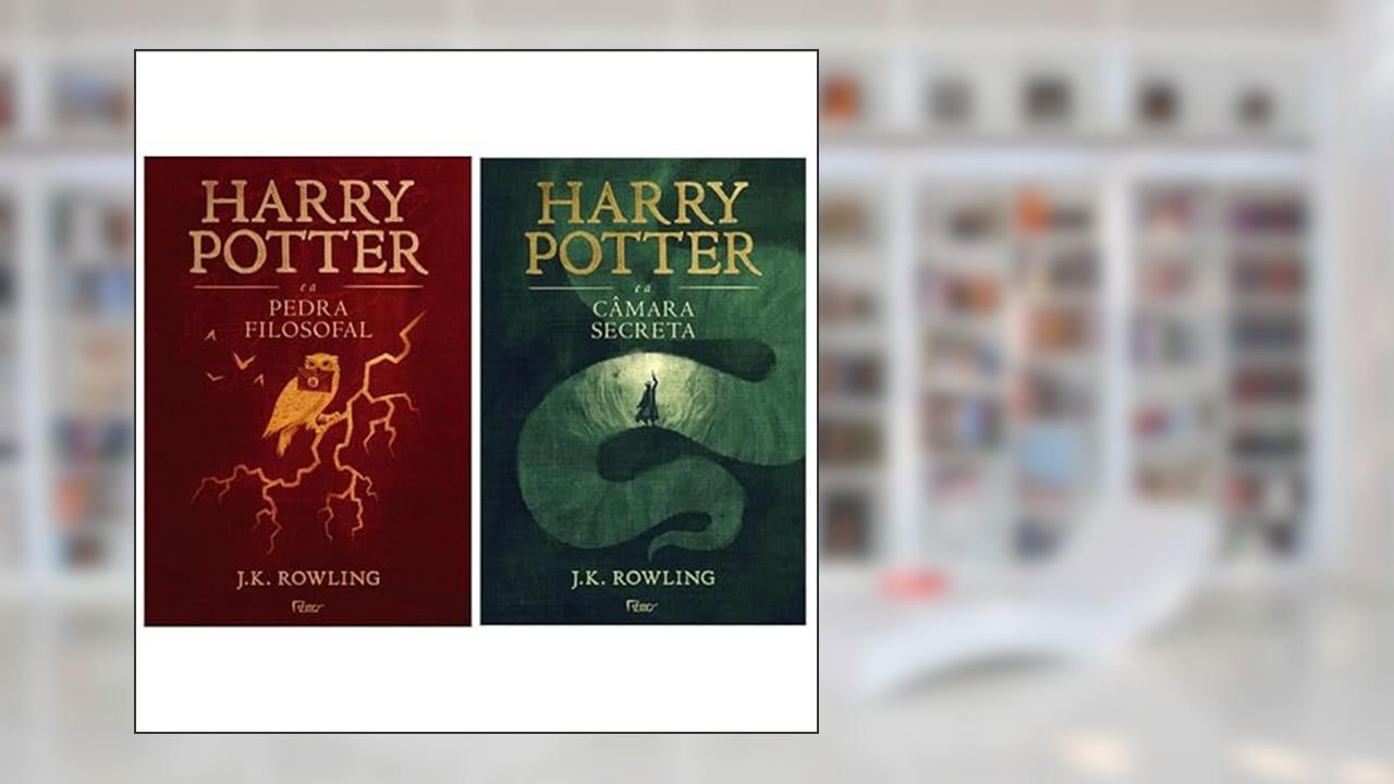 Capa de Harry Potter e a pedra filosofal + Harry Potter e a câmara secreta - CAPA DURA, do autor J.K ROWLING