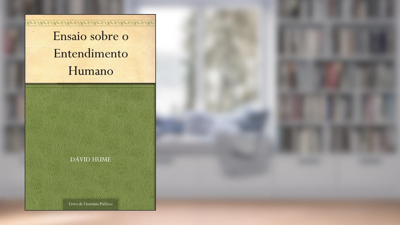 Capa de Ensaio sobre o Entendimento Humano, do autor David Hume