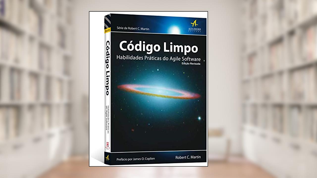 Capa de Código limpo: Habilidades práticas do Agile Software, do autor Robert C. Martin