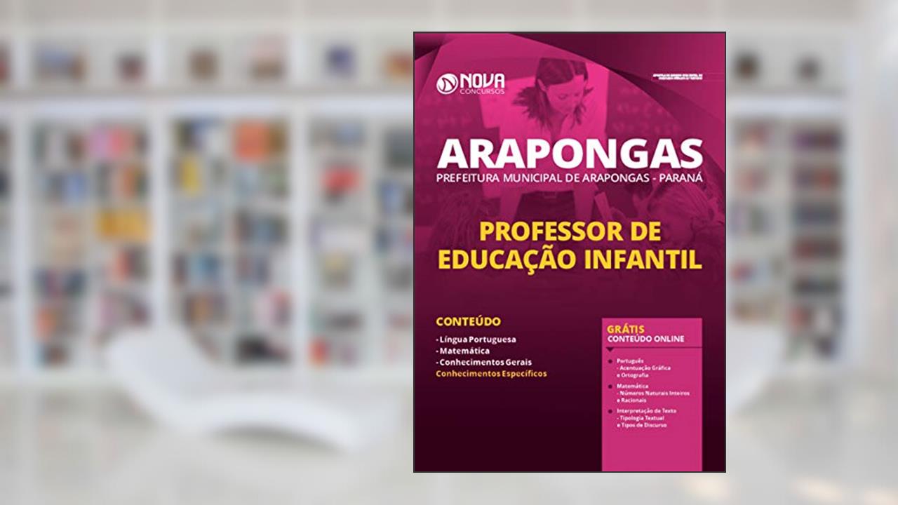 Capa de Apostila Pref Arapongas PR 2020 - Professor de Educ Infantil, do autor Não Informado