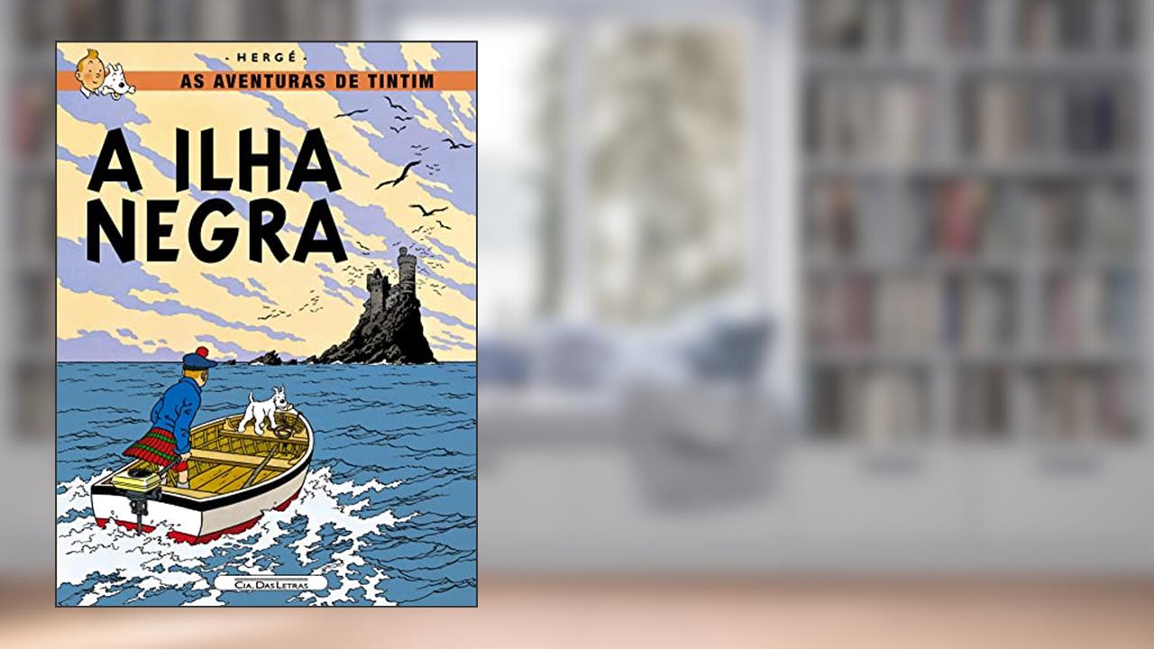Capa de A ilha negra, do autor Hergé