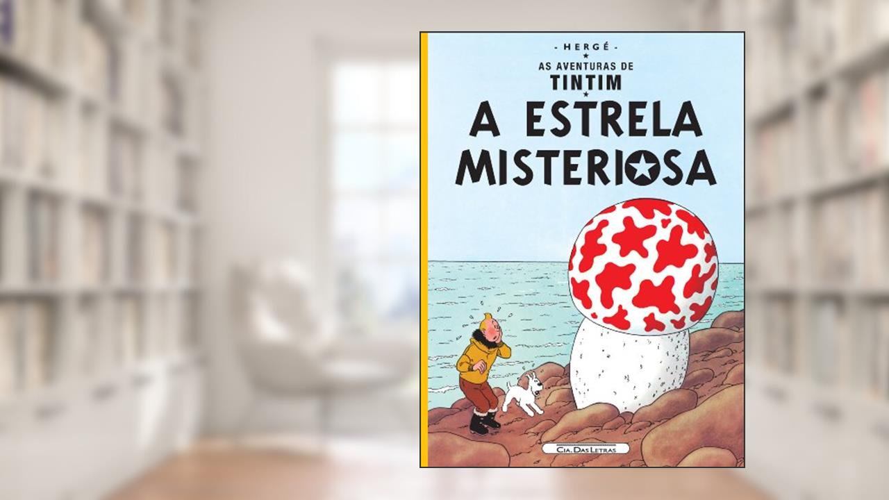 Capa de A estrela misteriosa, do autor Hergé