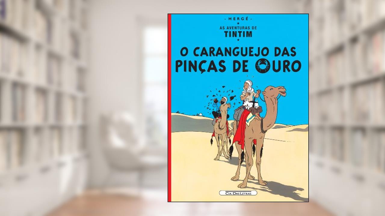 Capa de O caranguejo das pinças de ouro, do autor Hergé