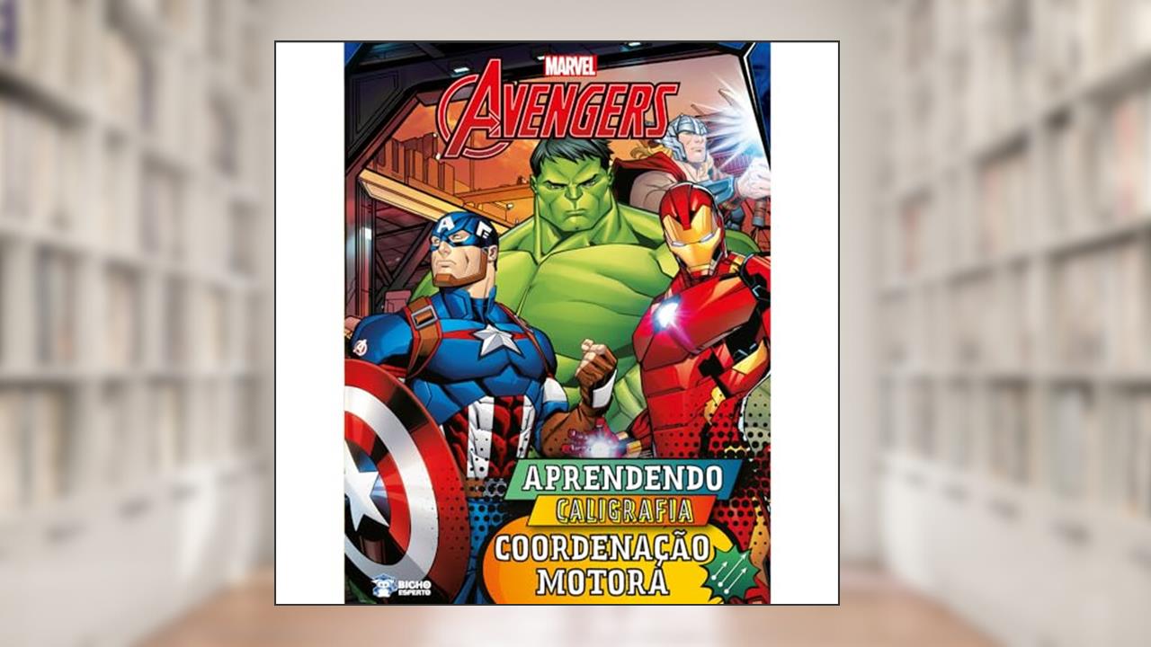 Capa de Aprendendo Caligrafia Marvel - Coordenação Motora, do autor Bicho Esperto