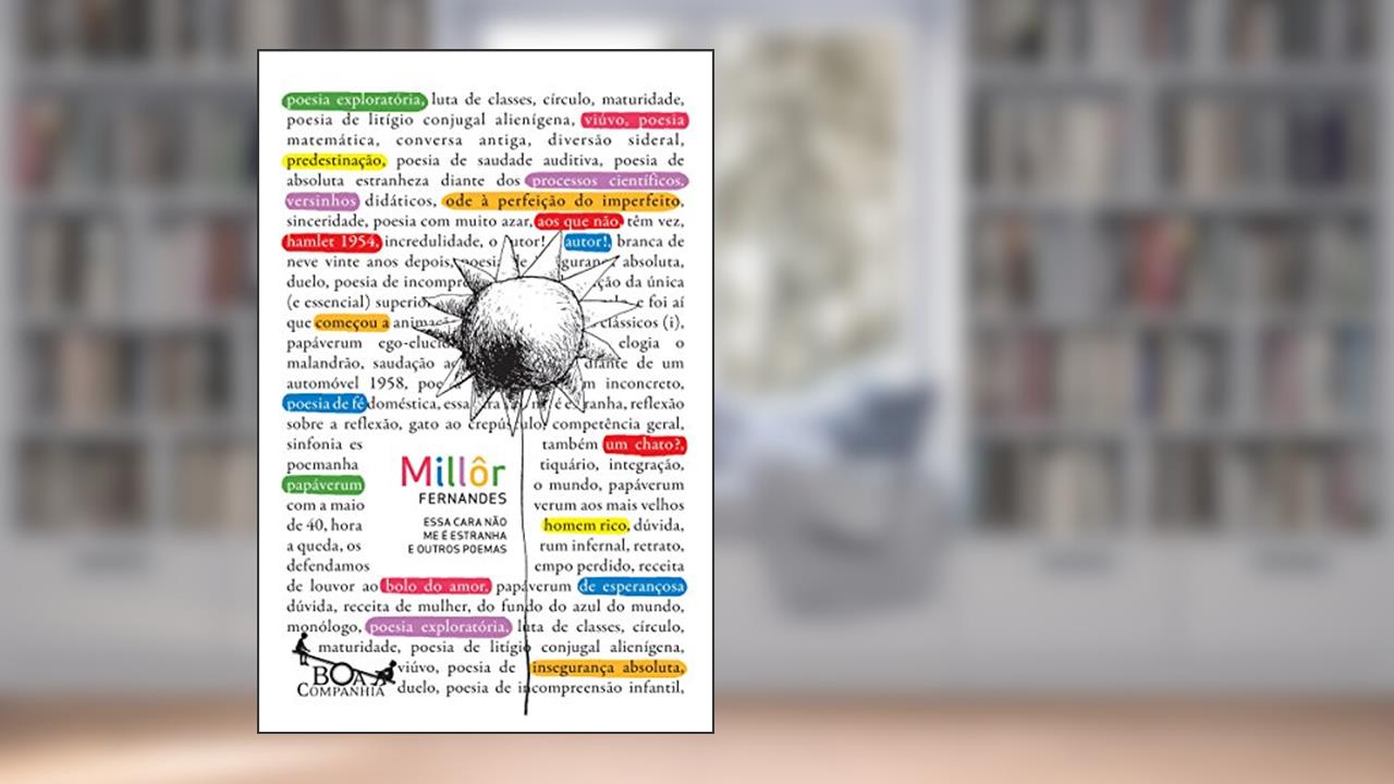 Capa de Essa cara não me é estranha e outros poemas (Boa Companhia), do autor Millôr Fernandes
