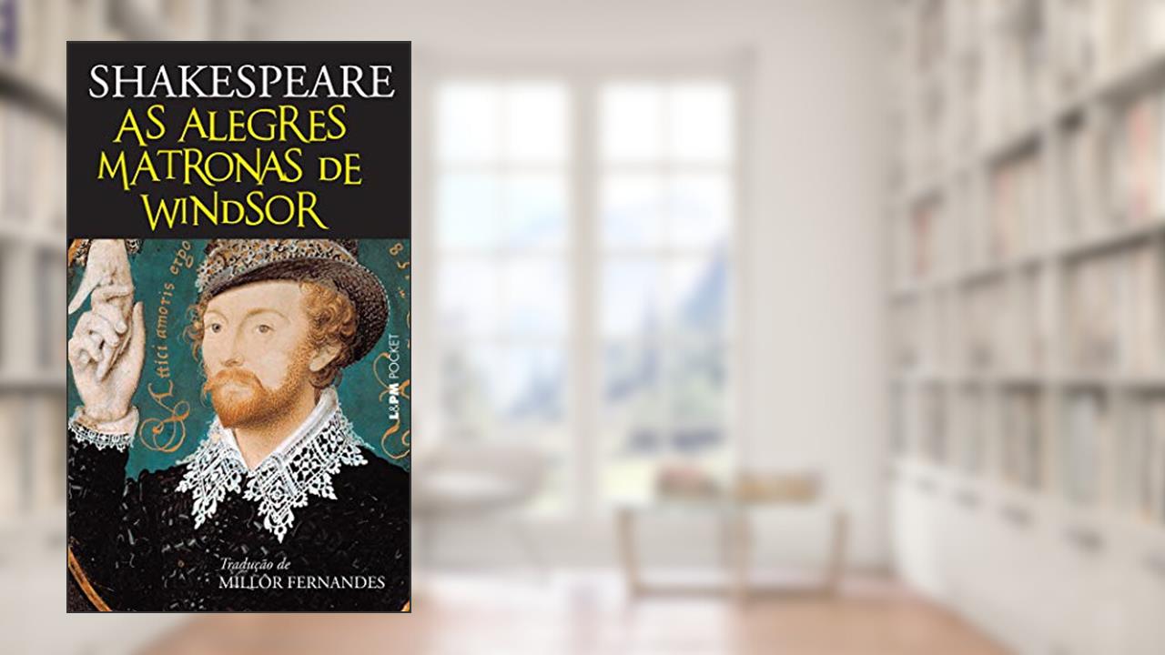 Capa de As Alegres Matronas de Windsor, do autor William Shakespeare