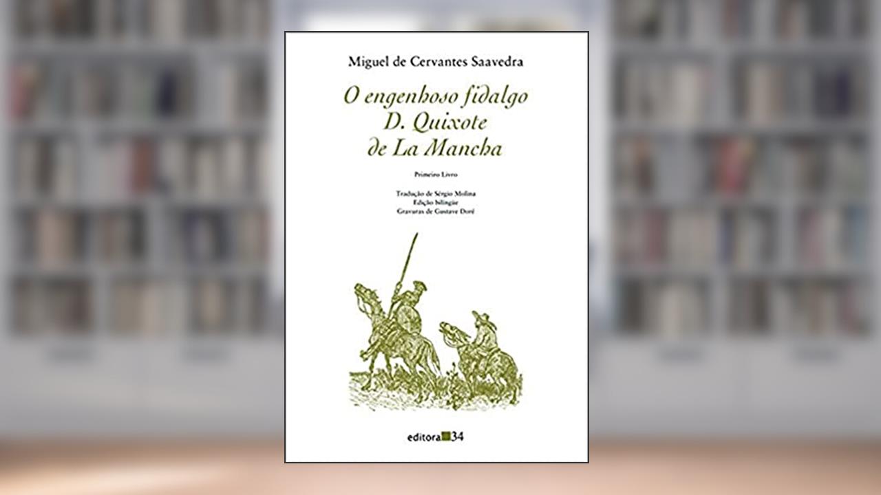 Capa de D. Quixote de La Mancha I: Primeiro livro, de Miguel de Cervantes