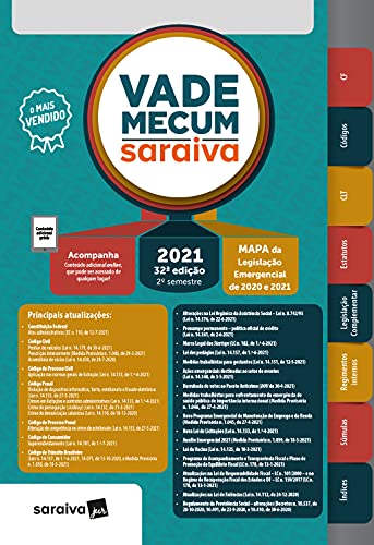 Ler Vade Mecum 2021 Saraiva - Tradicional - 32ª Edição, de Saraiva Educação