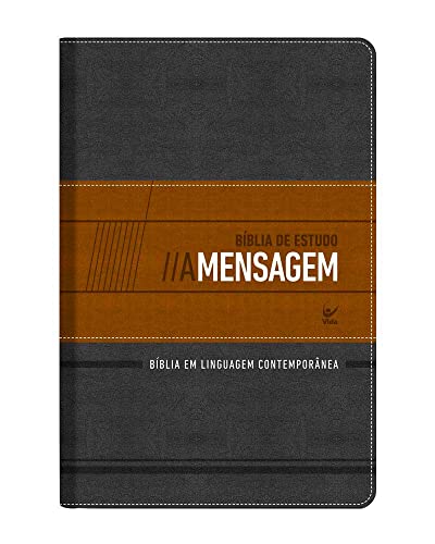 Ler Bíblia de Estudo A Mensagem - Capa Luxo - Grafite e Bege, de Eugene H. Peterson